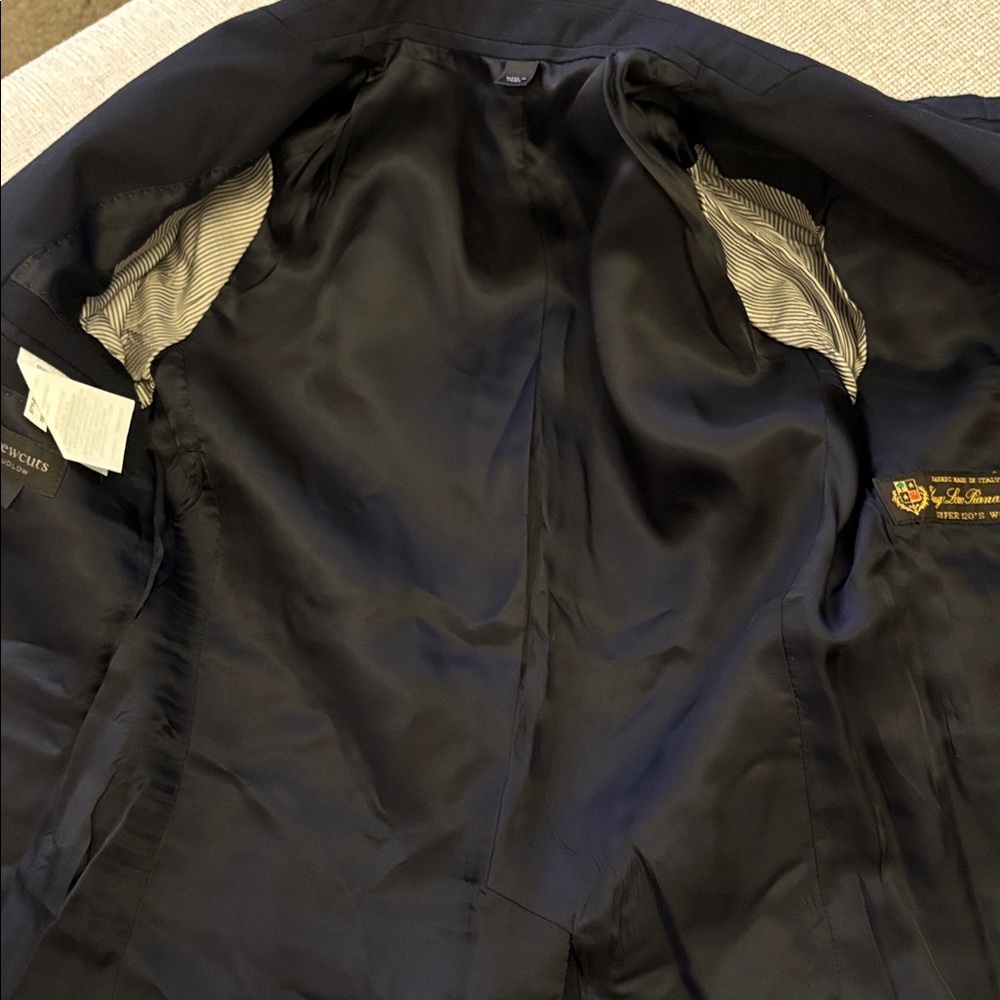 CrewCuts Navy Blue Suit; Boys' Ludlow Suit by Loro Piana Jacket & Pant Size 6 - Picture 12 of 16